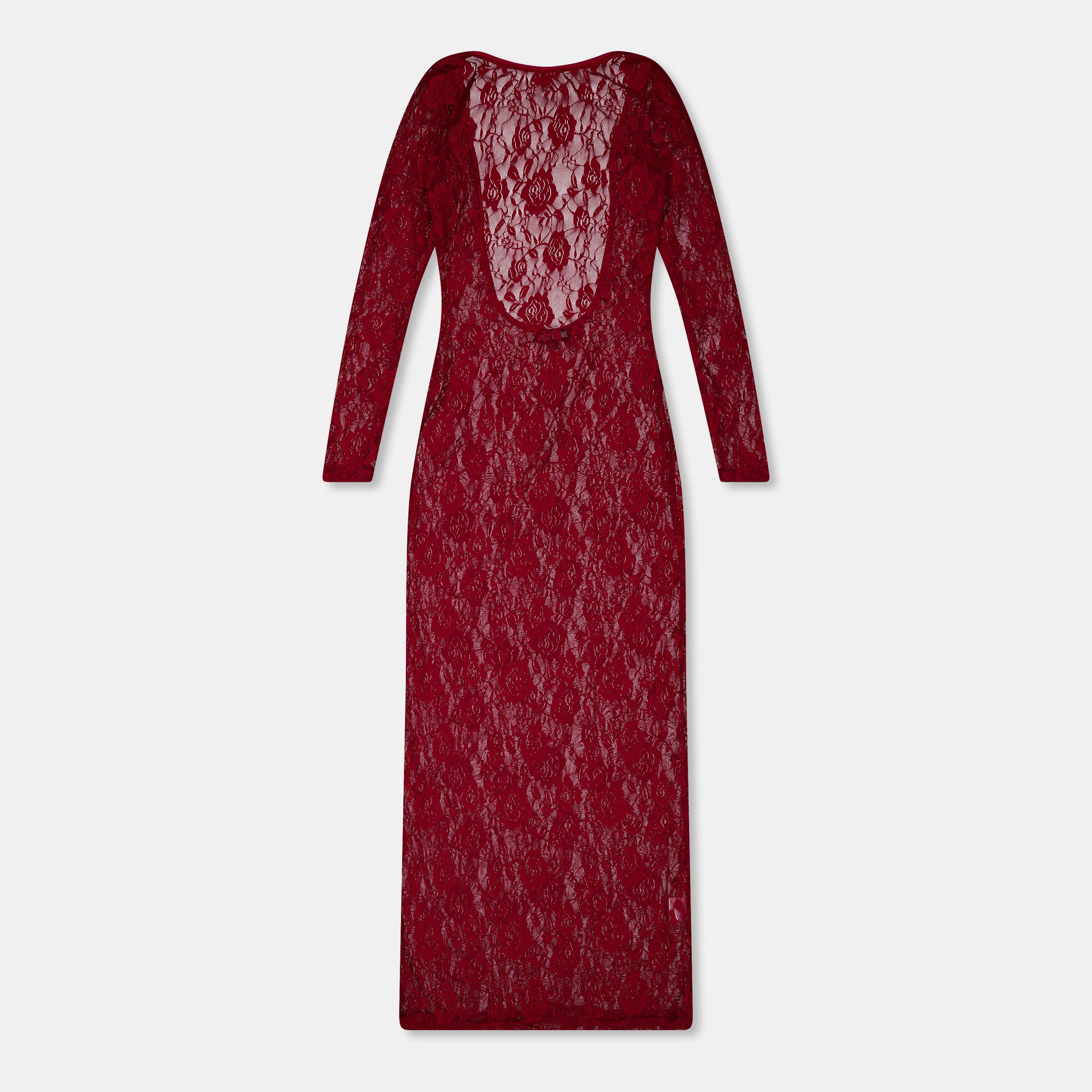 Missy Empire ME Lace Open Back Maxi Dress Womens
