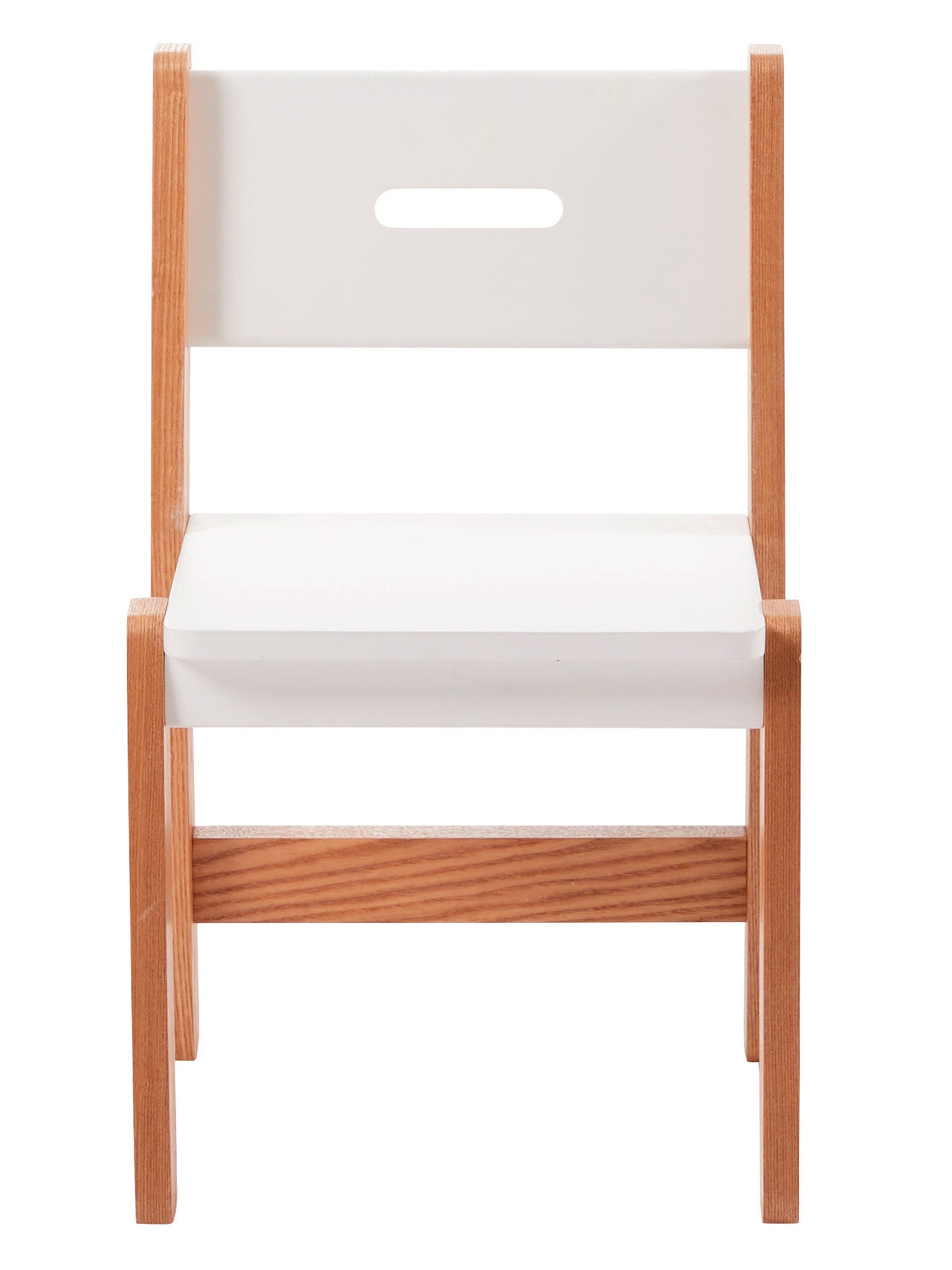 Vertbaudet Kinderstuhl ARCHITEKT MINI, Sitzhöhe 30 cm natur/weiß