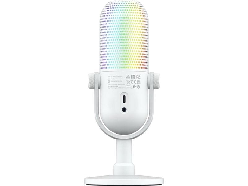 Razer Mikrofon Seiren V3 Chroma Weiss Dynamisches Mikrofon mit Kondensatoren und guter Schallisolierung