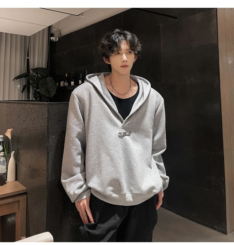 ravewider - V-hals effen hoodie