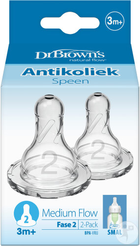 Dr. Brown's Tétine Phase 2 Etroit Biberon 2 Pièces