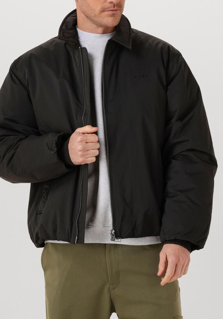 zwarte olaf hussein gewatteerde jas medium padded jacket