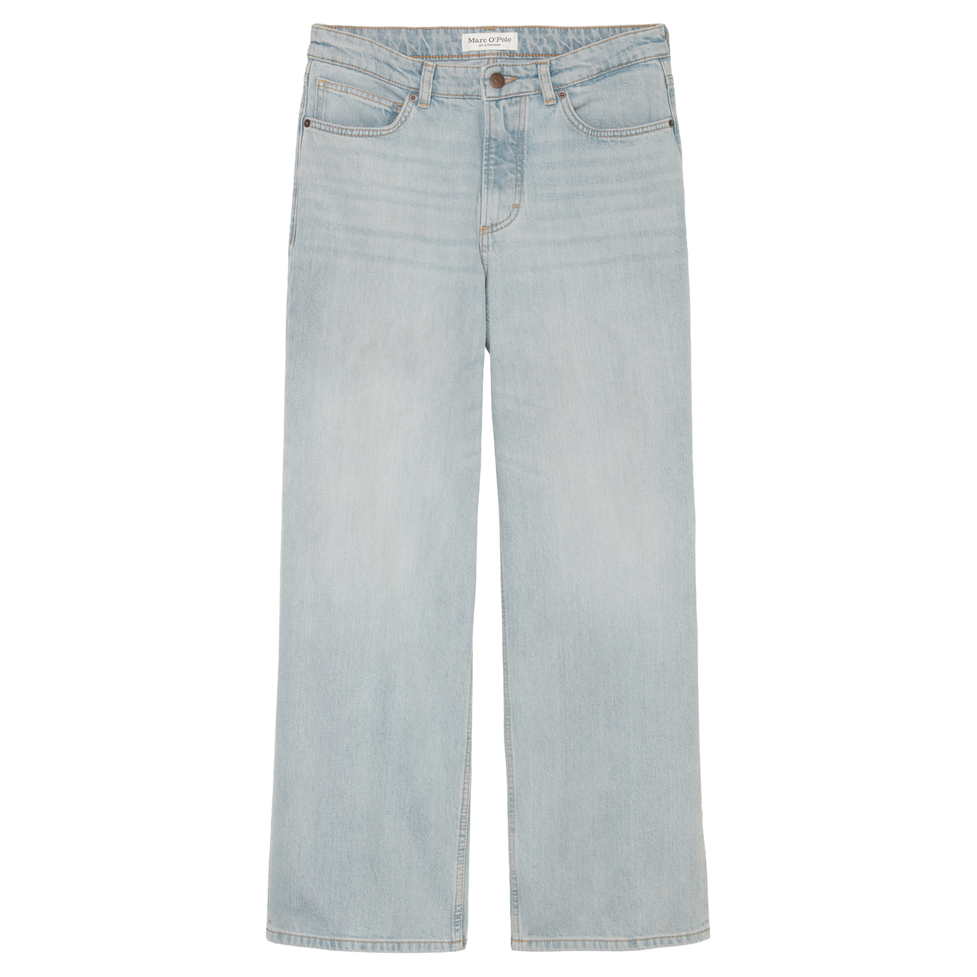 Jean large en coton mélangé | Bleu