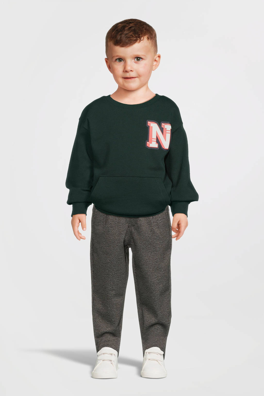 NAME IT sweater met printopdruk groen