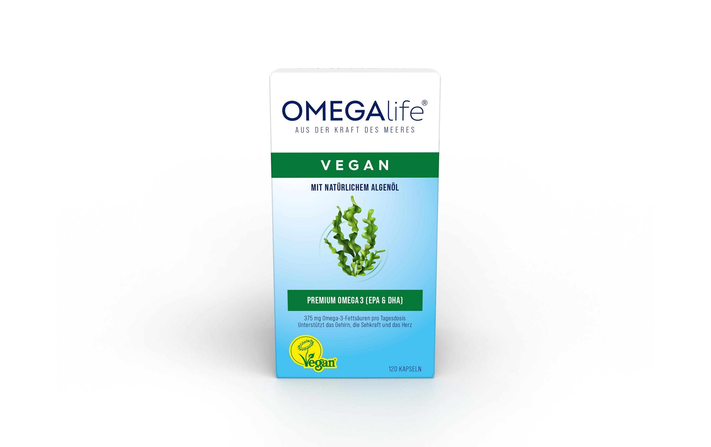 Algenöl Kapseln 120 StückVeganes Nahrungsergänzungsmittel