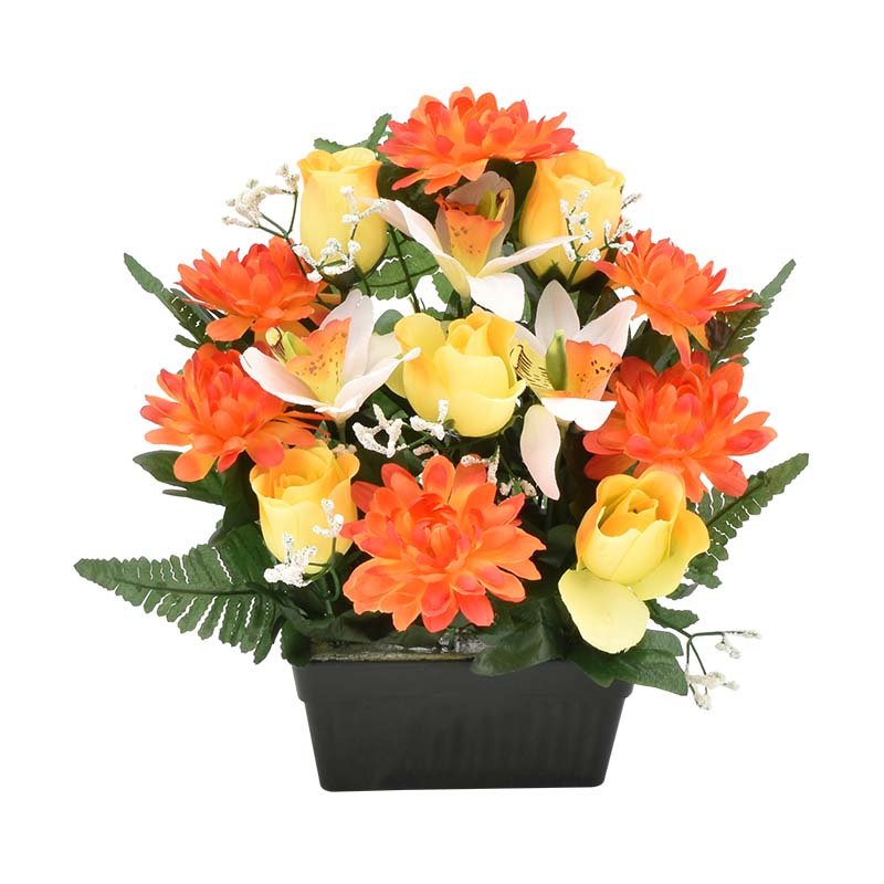 Mini-jardinière de fleurs artificielles