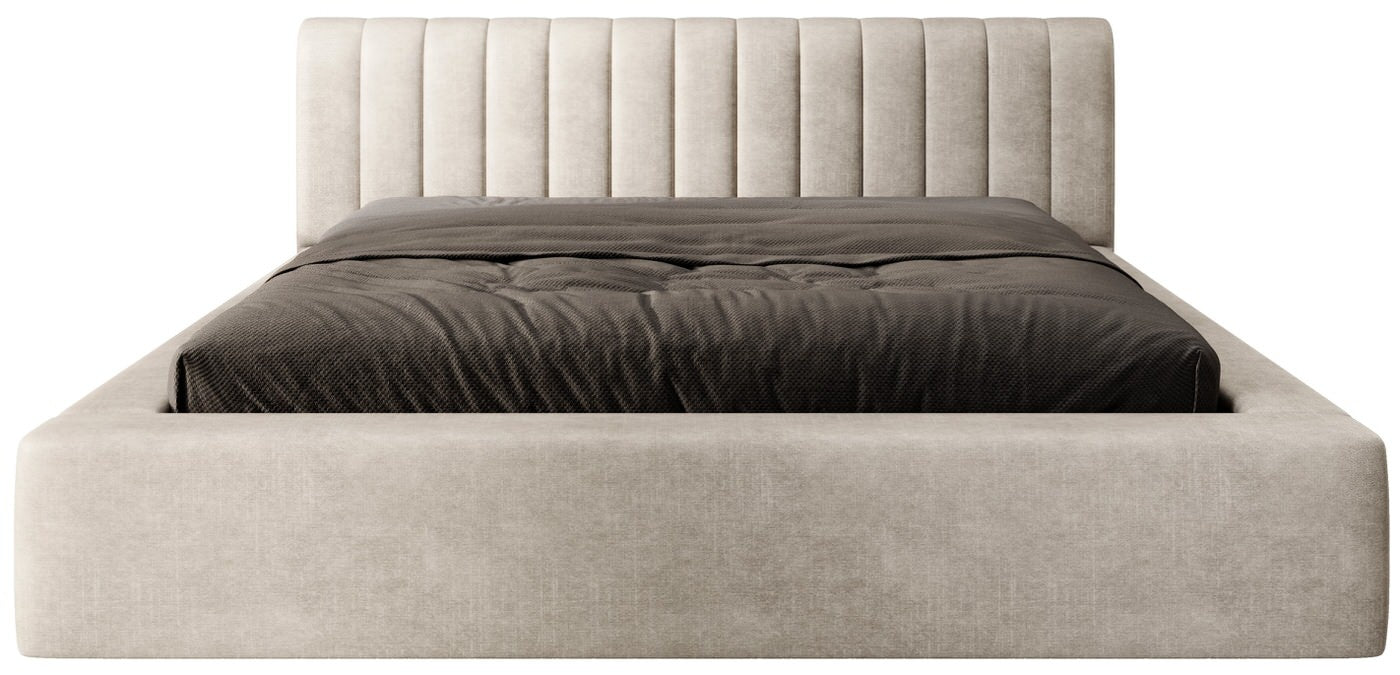 Trae Mobler Amira 140 x 200 cm Gestoffeerd Bed Pearl