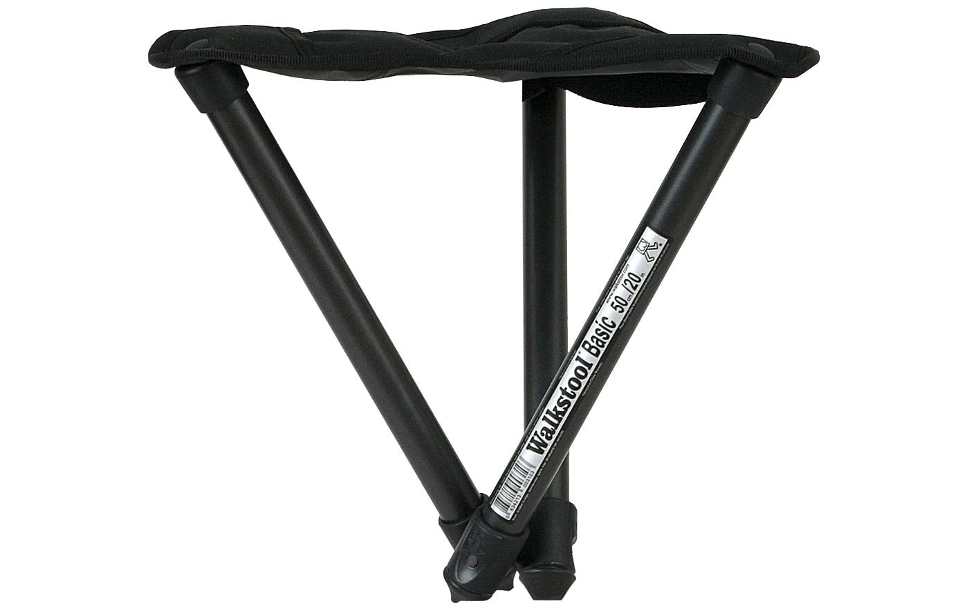 Dreibeinhocker Basic 50 cm Grau/SchwarzKomfortabler Campinghocker