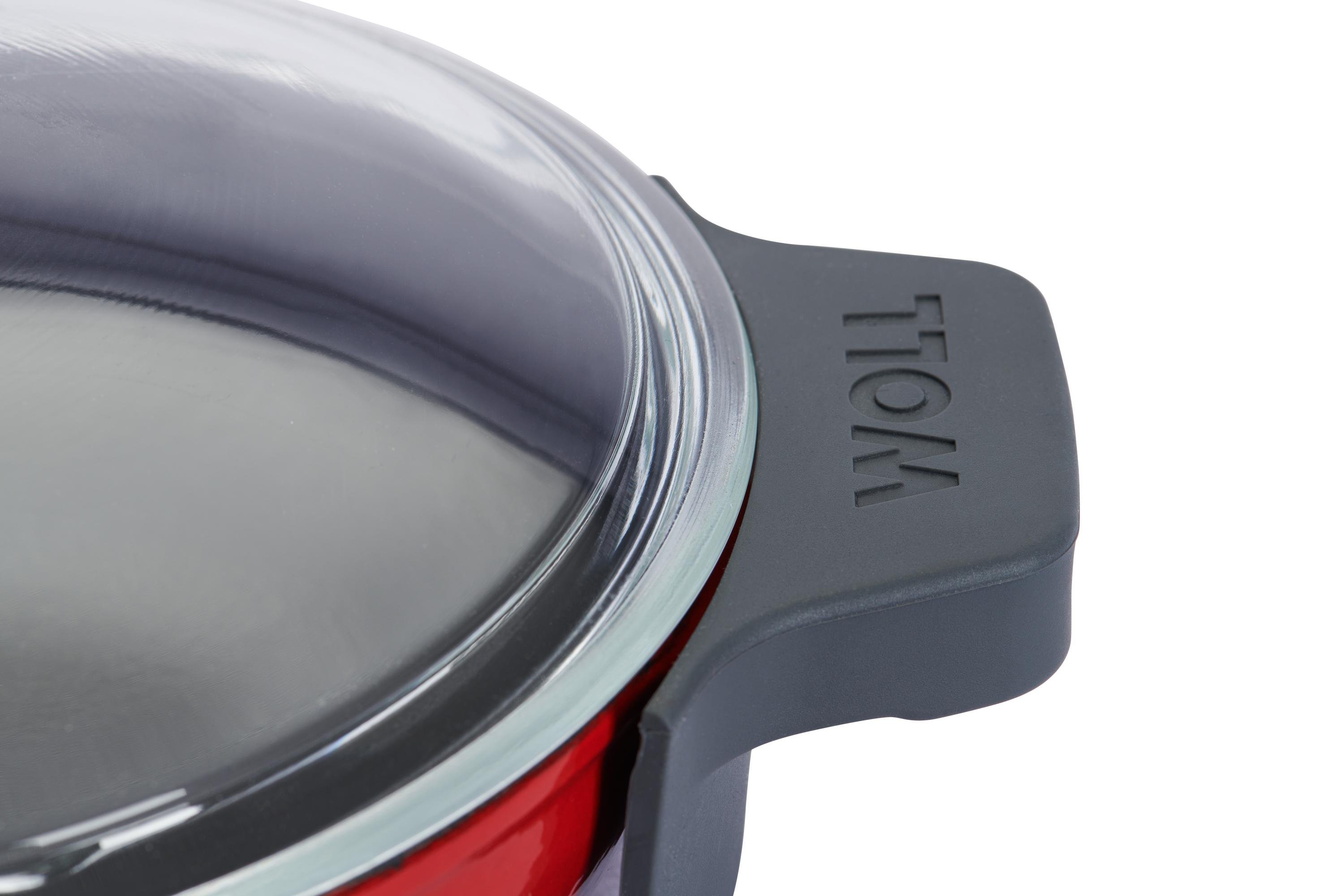 Iron Servierpfanne mit Glasdeckel - Farbe: Chili Red