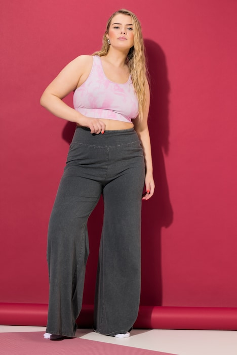 Yogahose, Flared Legs, breiter Elastikbund