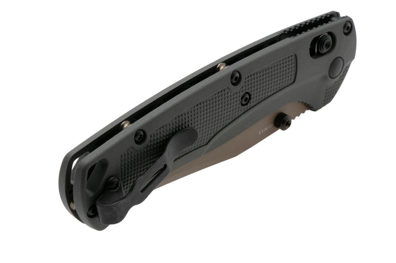 Benchmade Taggedout 15536TN-02 Tan Cerakote Elmax, Deep Olive Grivory, jachtzakmes