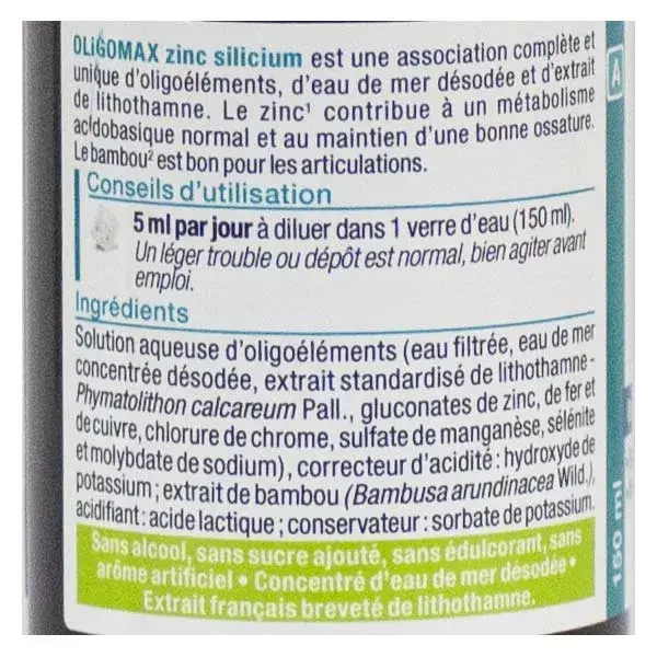 Nutergia Oligomax Zinco e Silício 150ml
