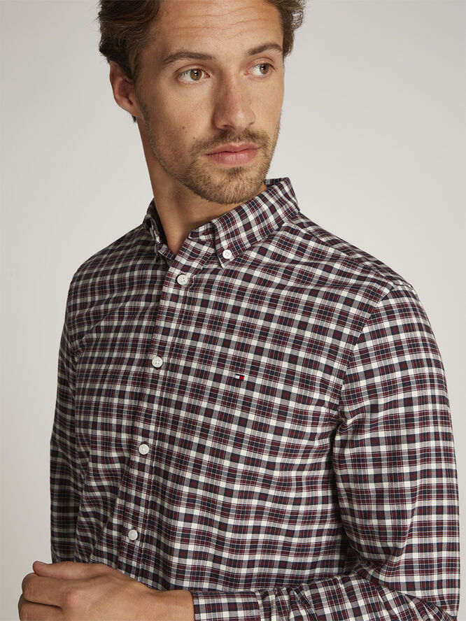 Tommy Hilfiger OXFORD LUMBER PLAID SF SHIRT Deep rouge / allover