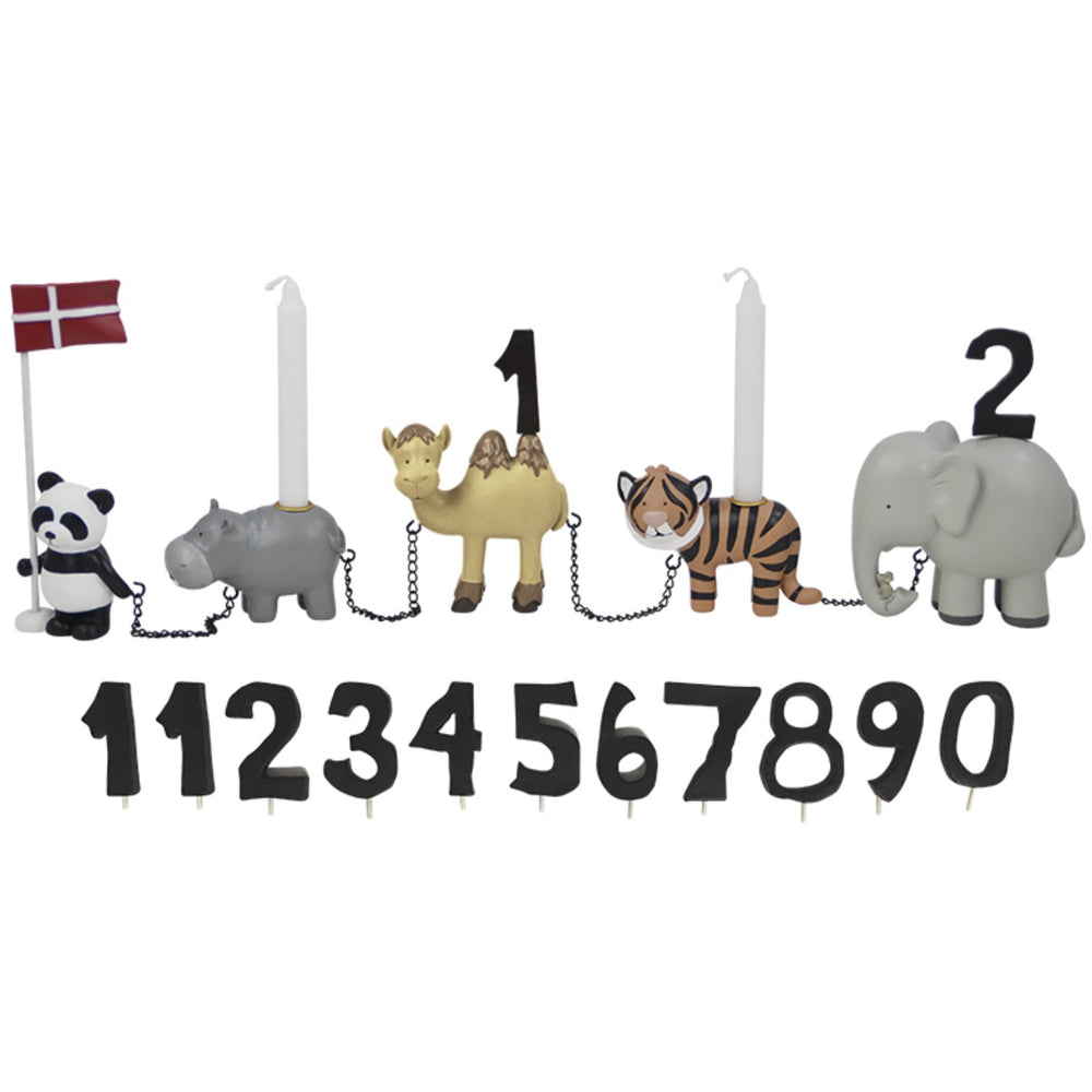 Køb Kids by Friis Fødselsdagstog Zoo dyr m. 11 tal