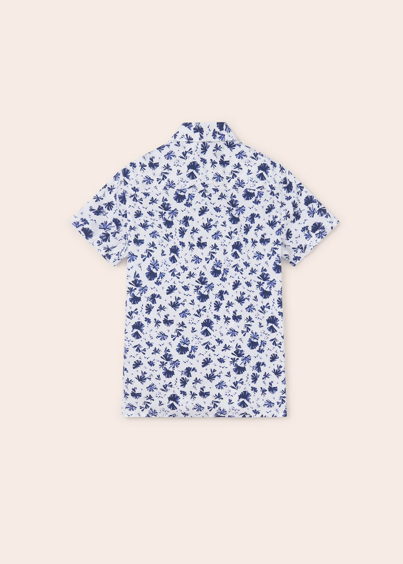 Camisa de algodão estampada de manga curta para meninos