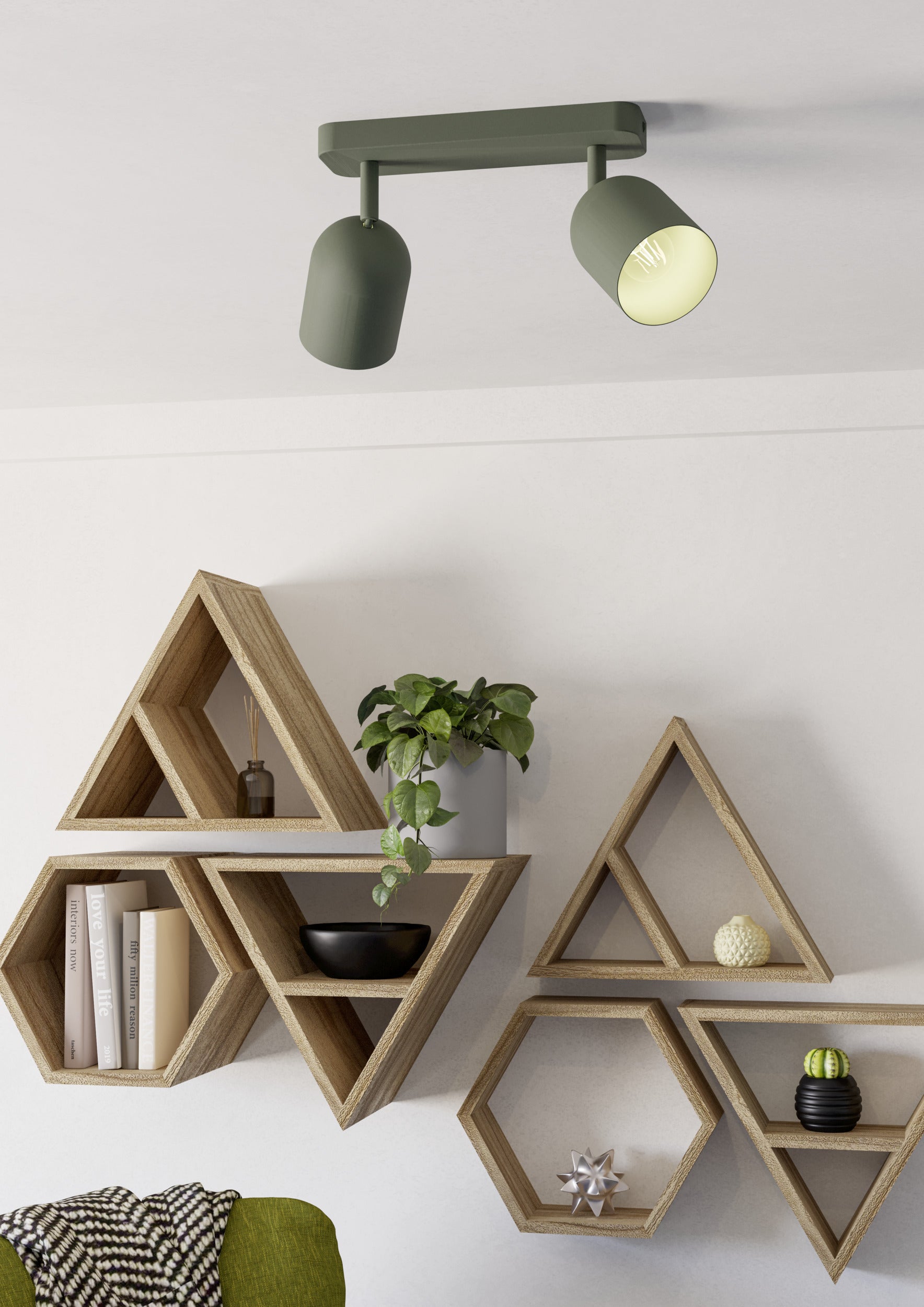 EGLO Tilston Spot - E14 - 28 cm - Groen - Kantelbaar