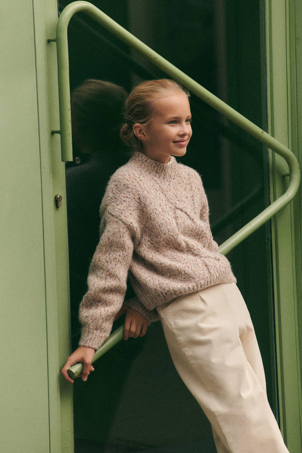 Mango Kids gebreide trui roze