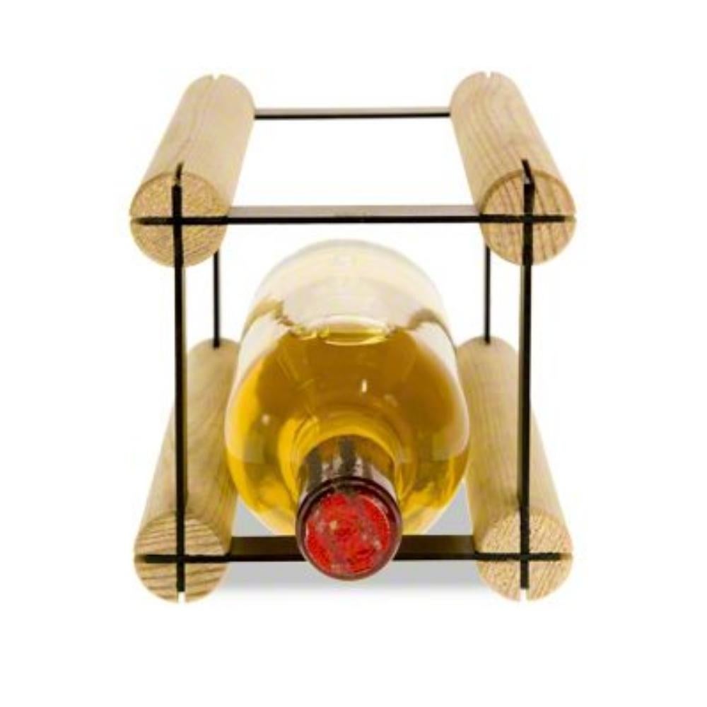 PROREGAL Modulair Wijnrek Vinotega Mod Metaal HxBxD 12,5 x 12,5 x 24,5 cm 1 x 1 Fles Massief Dennenhout Natuurlijk