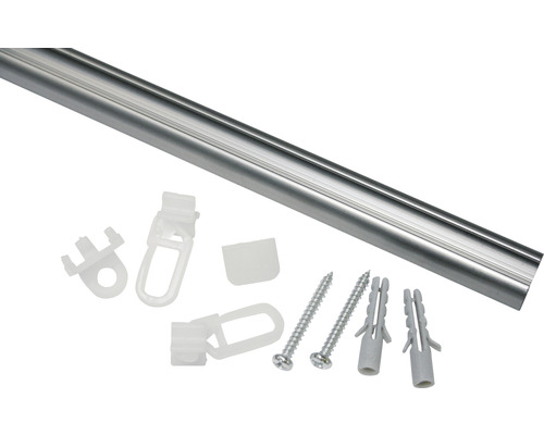 Aluminium gordijnrail 13 mm complete set aluminium 150 cm