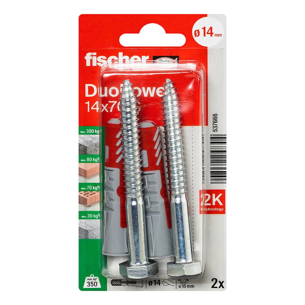 UNIVERSALPLUGG FISCHER DUOPOWER 14X70MM 2STK