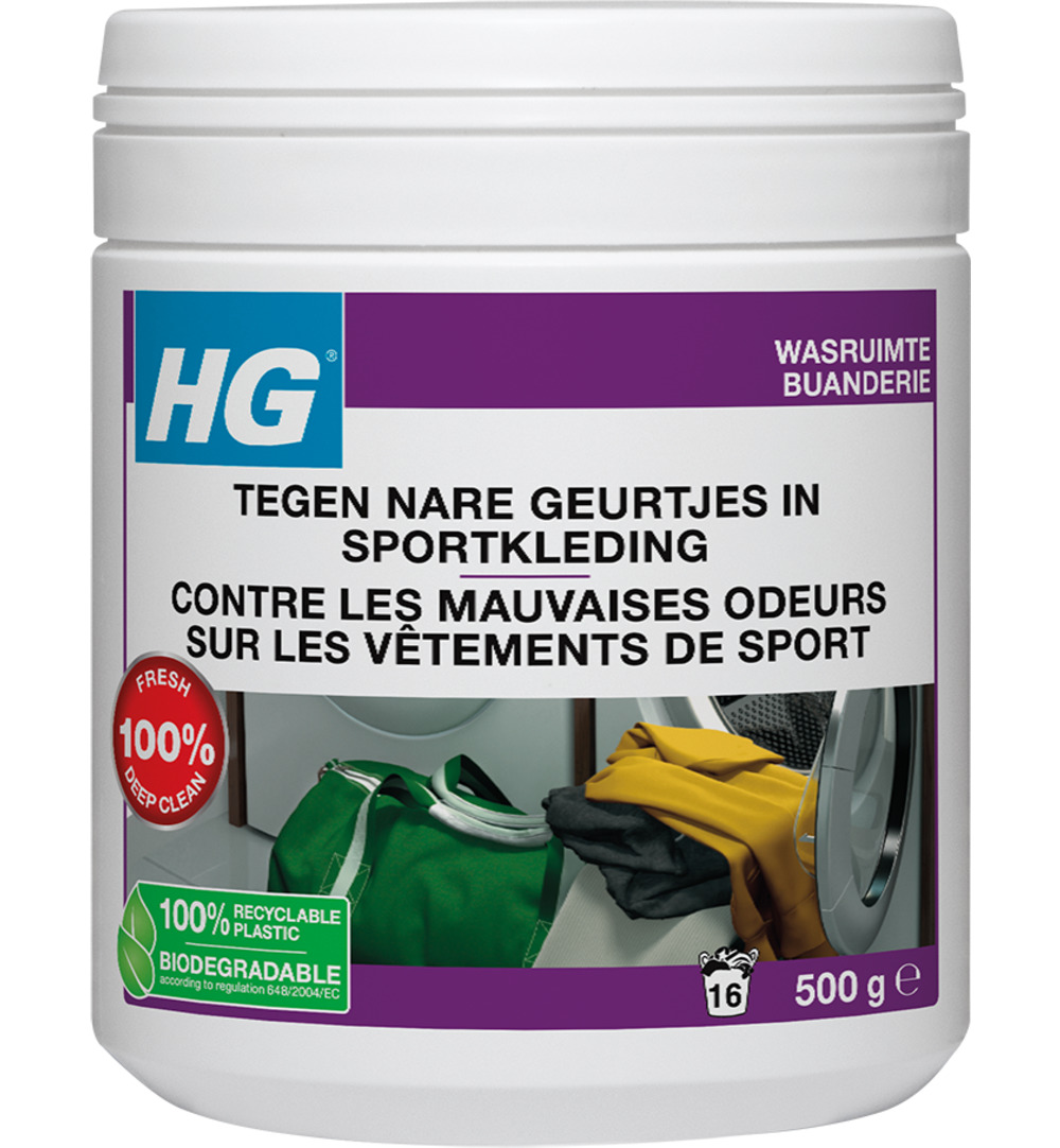 HG Tegen Nare Geurtjes In Sportkleding Wasmiddeltoevoeging (500 gr)