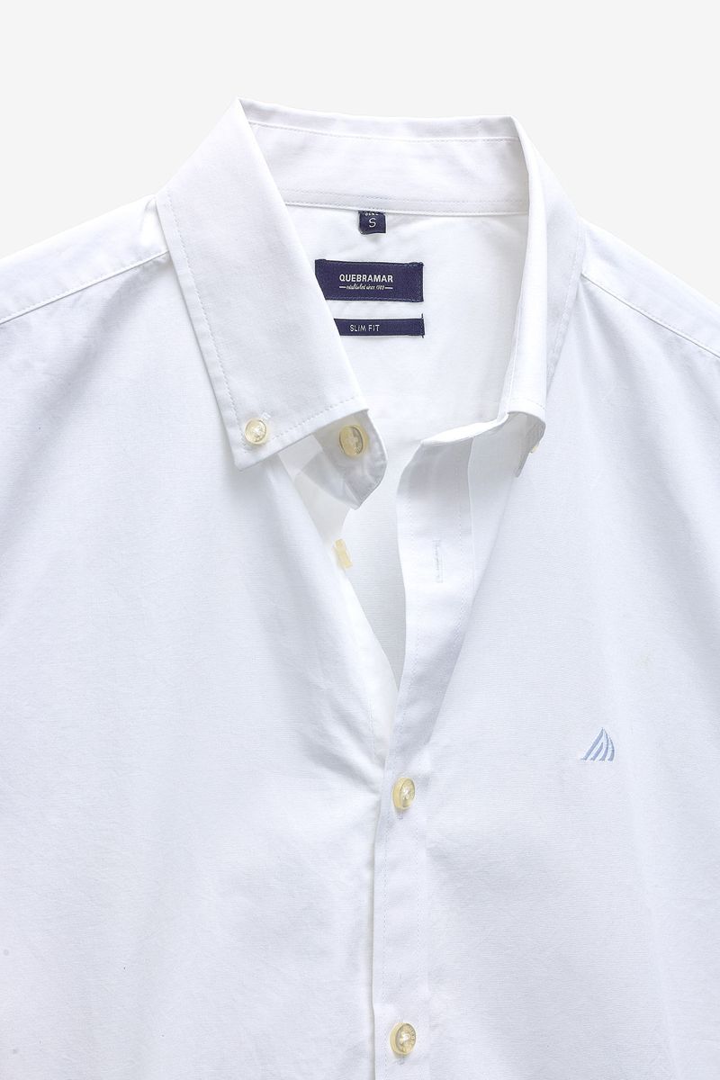 CAMISA SLIM FIT BÁSICA EM POPELINA