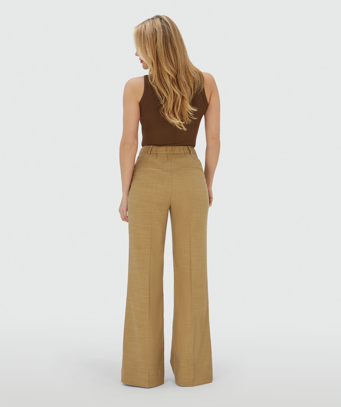 JV-DARBY high rise fitted pantalon - light camel