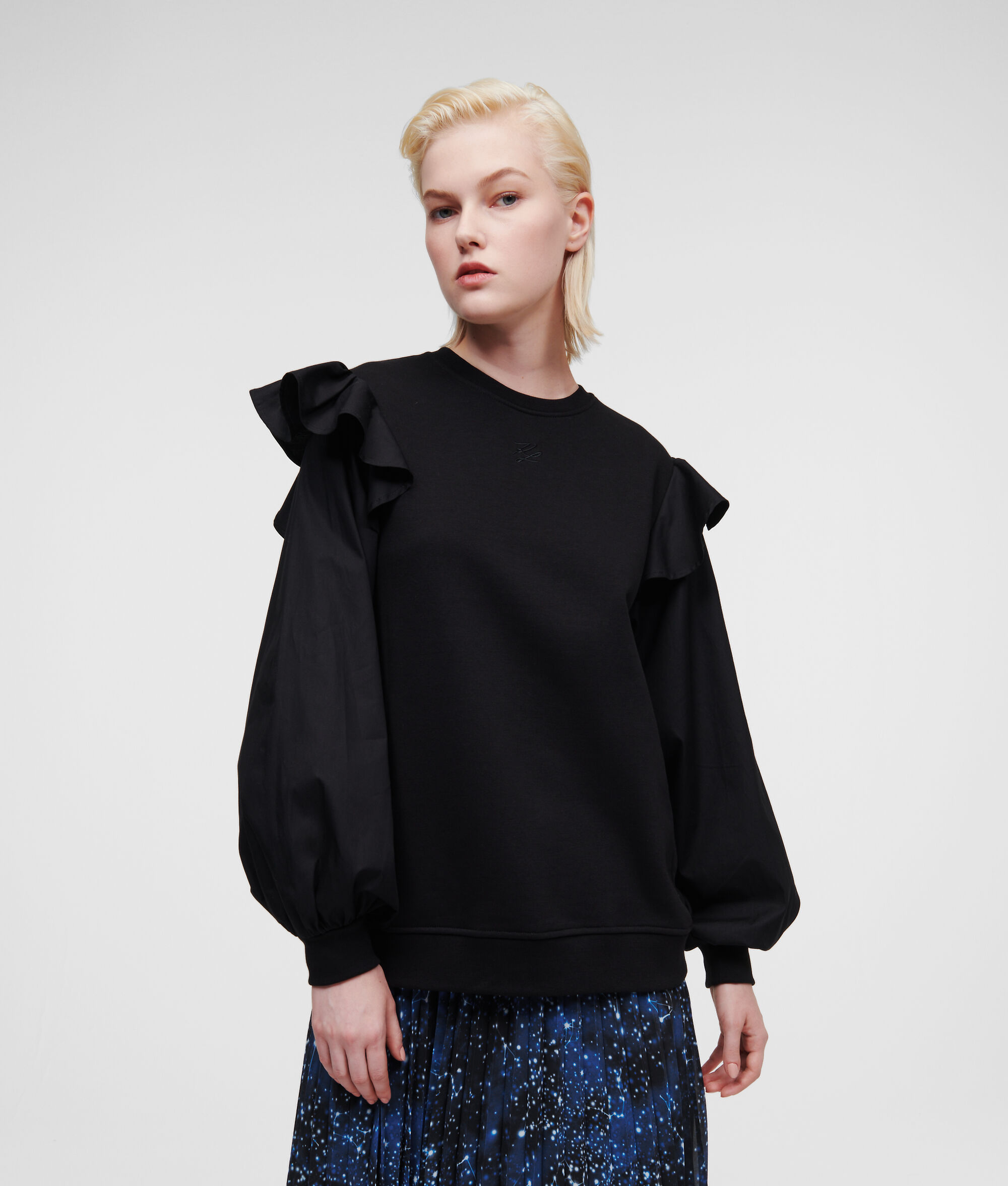 SWEAT-SHIRT EN TISSU MÉLANGÉ