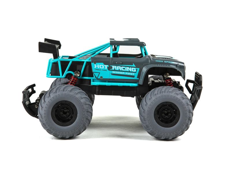 TEC-TOY Monster Truck Hot Racing Blau, 1:14 Akku-Betriebenes RC Off-Road Auto für Kinder ab 6 Jahren