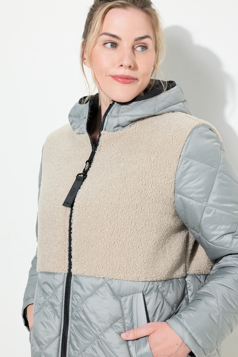 Wendejacke aus Softshell, wasserabweisend, Kapuze
