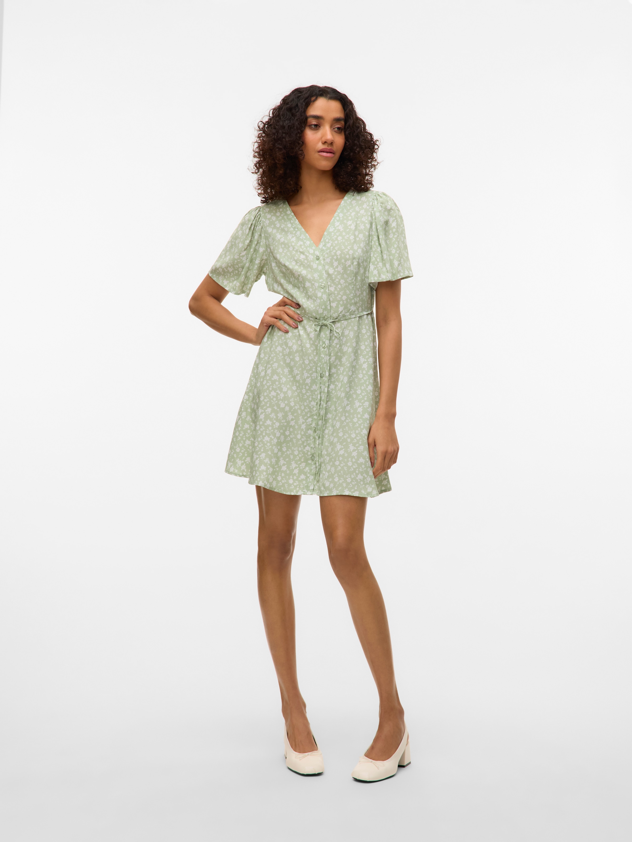 Vero Moda Minikleid »VMALBA SS SHORT DRESS WVN NOOS« Sommerkleid,