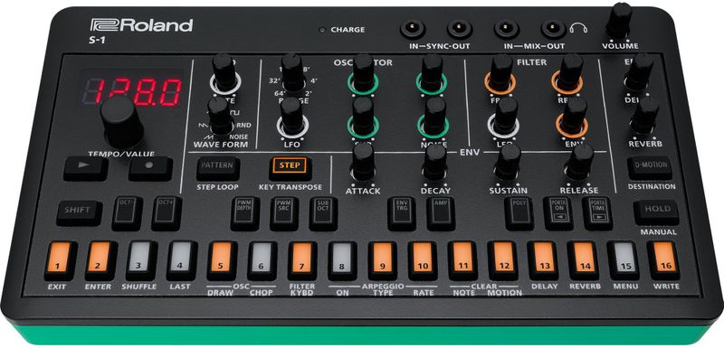 Roland - S-1 Tweak Synth - Synthesizer - Groen - Zwart