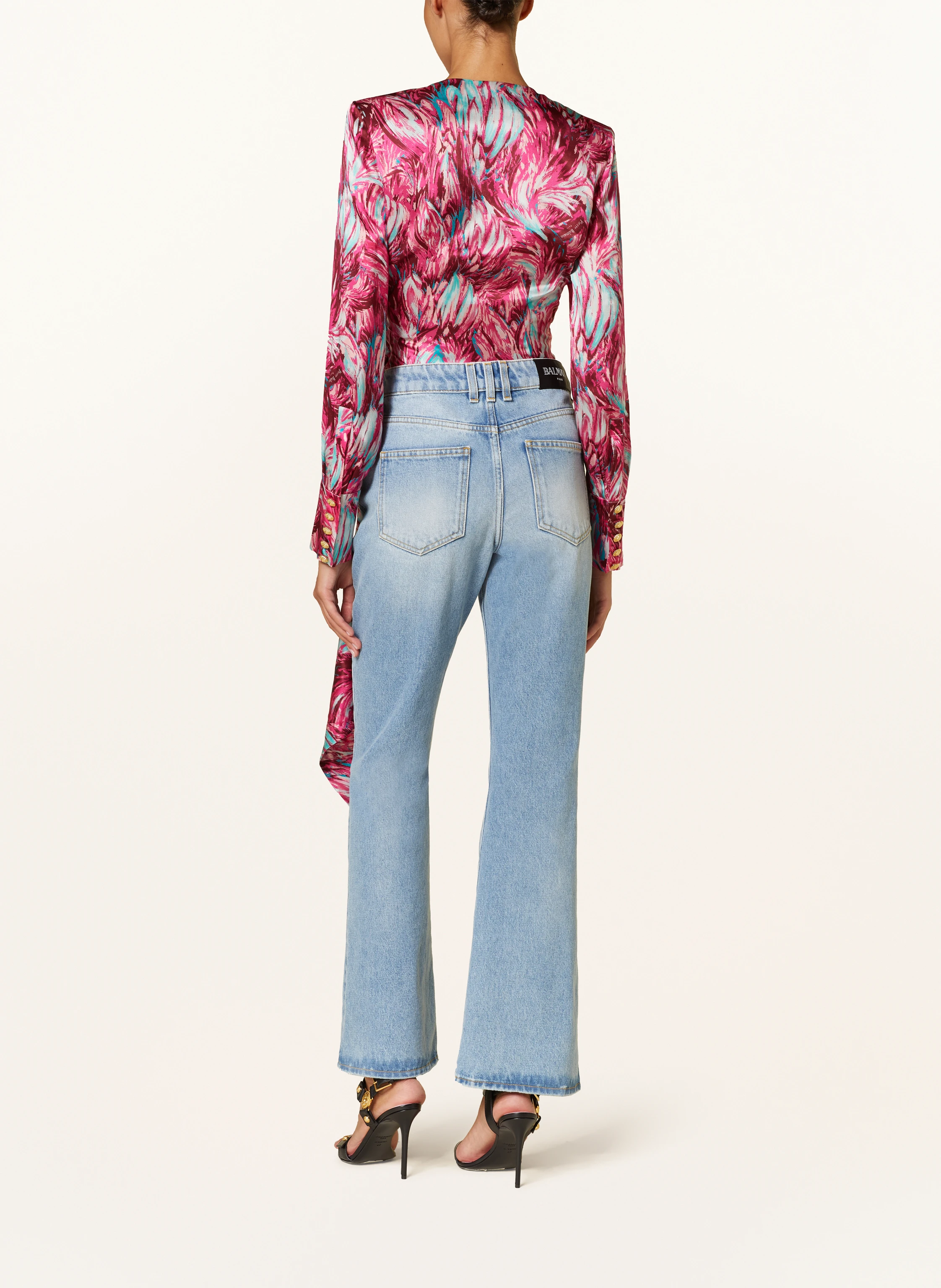 BALMAIN Wickelbluse aus Seide