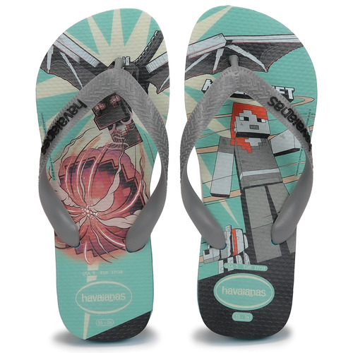Havaianas - KIDS MINECRAFT - Gris / Vert