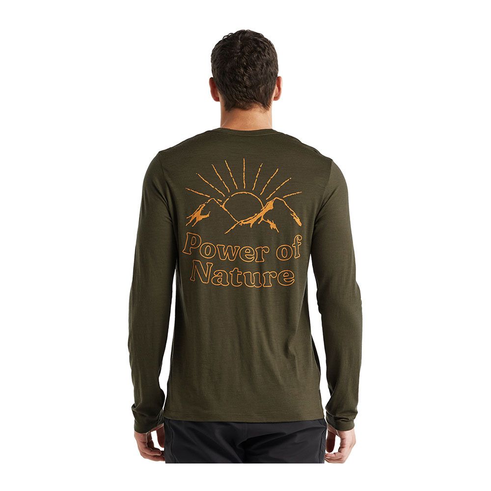 Icebreaker TECH LITE II MERINO - Tee-shirt Homme loden
