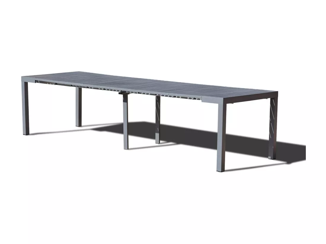Table de jardin extensible en alu 2 à 12 personnes OLAHO