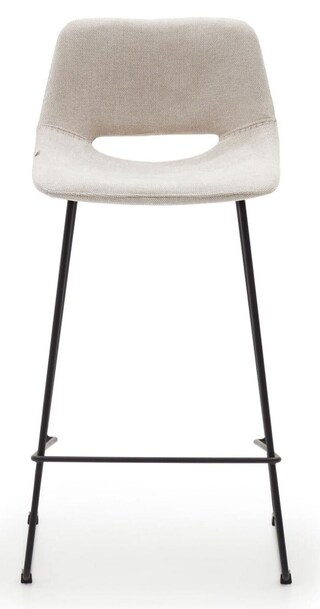 Kave Home Barstuhl ZIGGY 2er Set beige/ schwarz