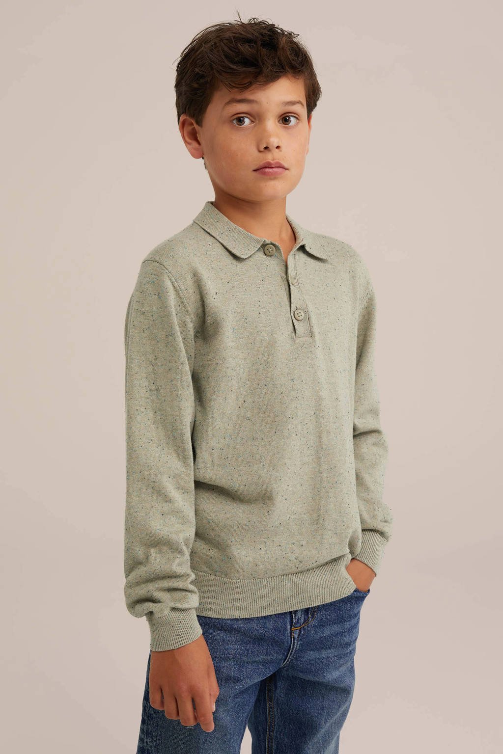 WE Fashion gebreide trui lichtgroen