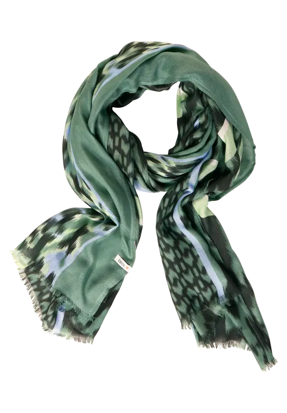 Print Modalschal - strong khaki
