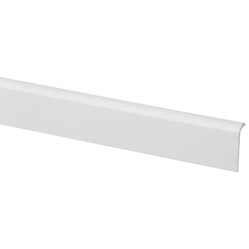Hockeystickprofiel kunststof wit 8x21 mm lengte 260 cm