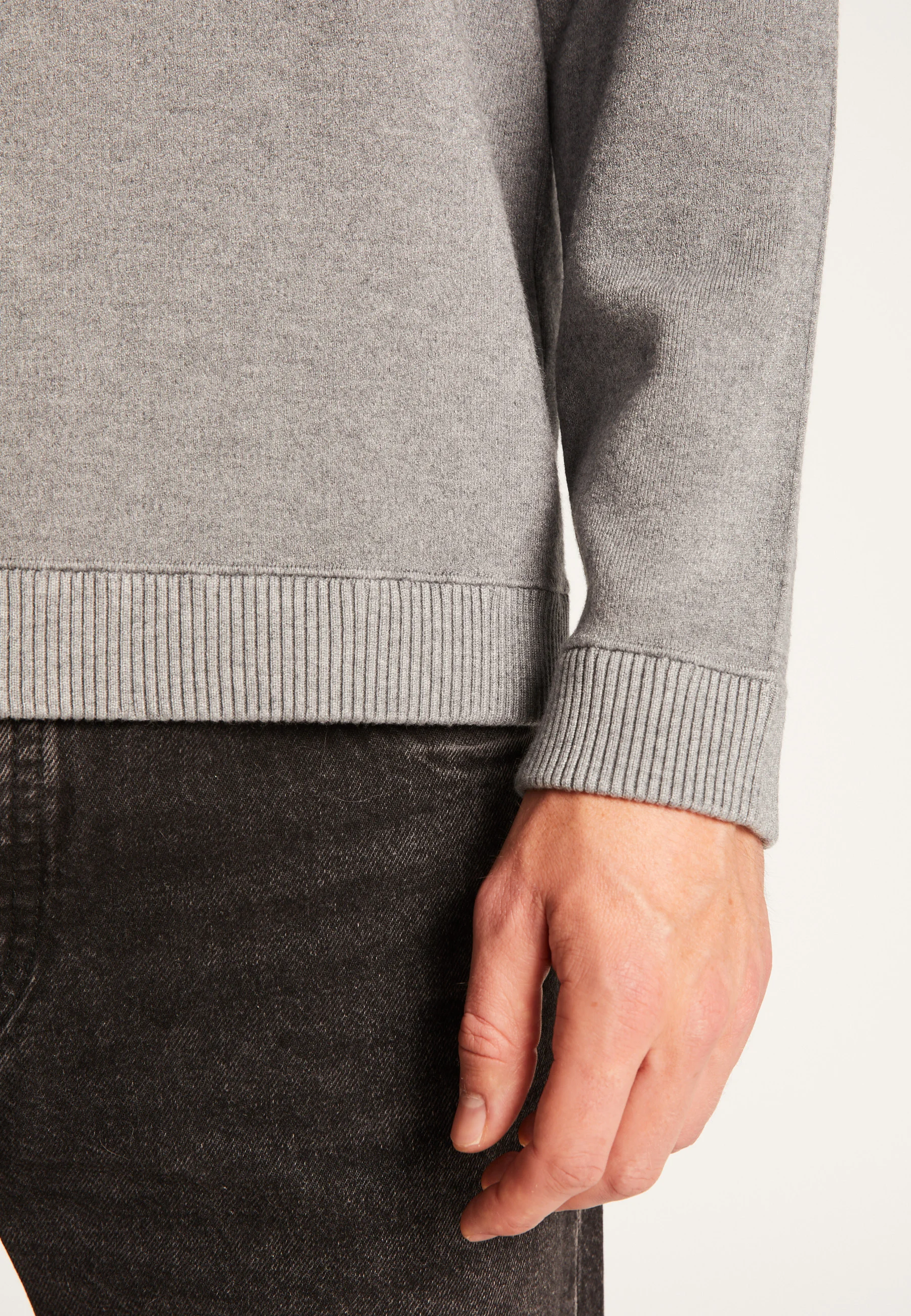 THIMOTHÉEAH24 - Pull col rond en viscose et laine | Gris