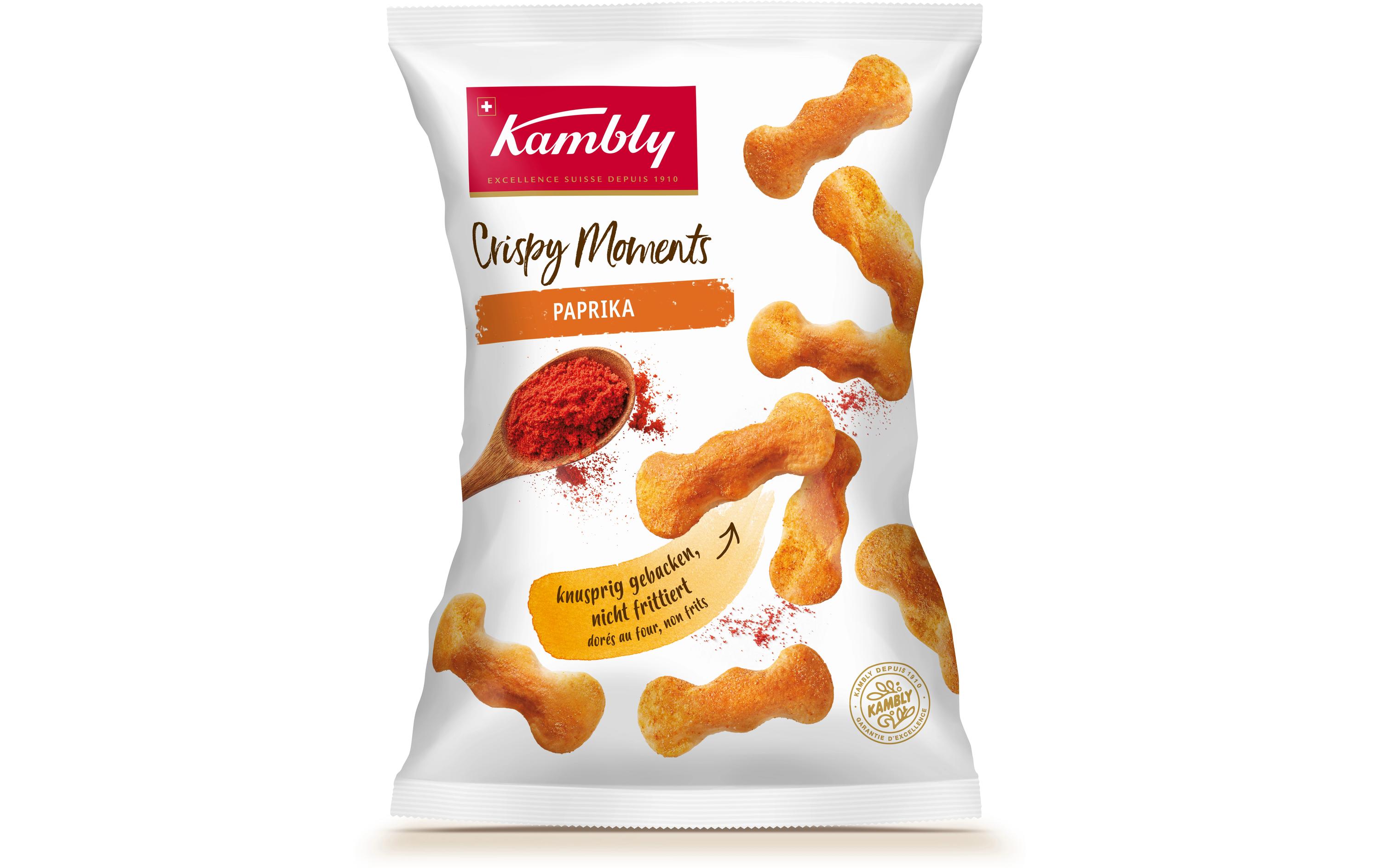 Chips Crispy Moments Paprika 130 gSchweizer Knuspersnack für den Apéro