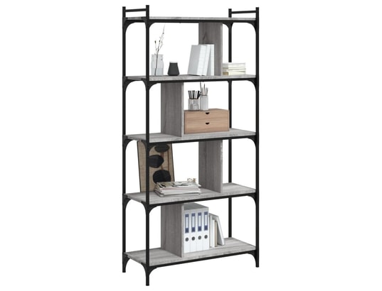 VIDAXL - Bibliothèque 5 niveaux sonoma gris 76x32x158 cm