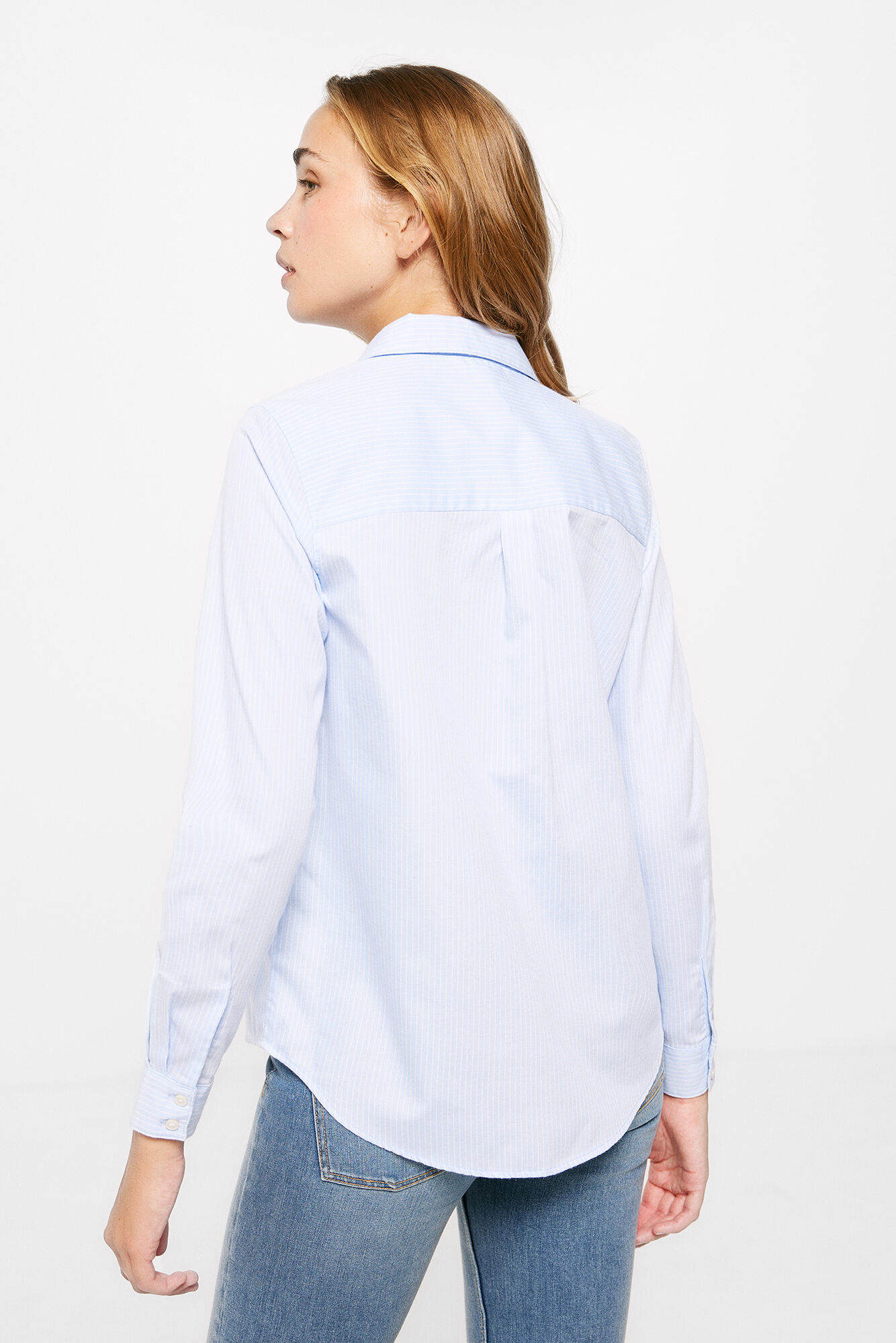 Blusa listrada de algodão