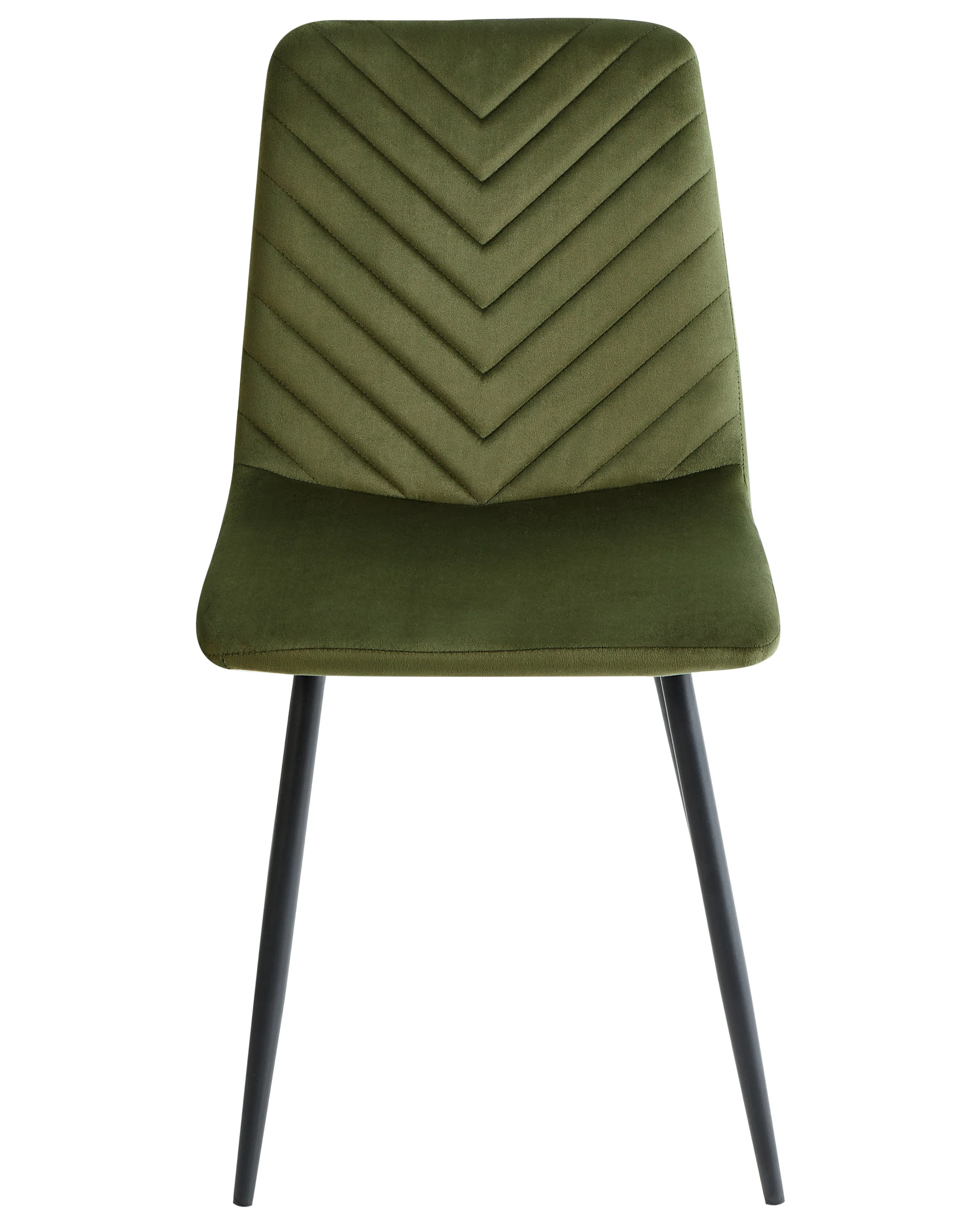 Set van 4 eetkamerstoelen HAVRE Fluweel Olijfgroen