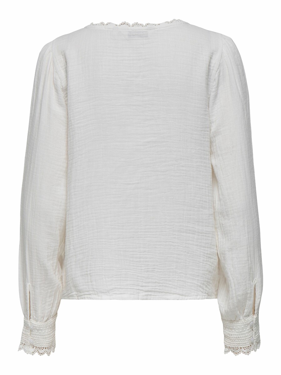 SOMENTE<br>Blusa com decote em V e detalhes bordados