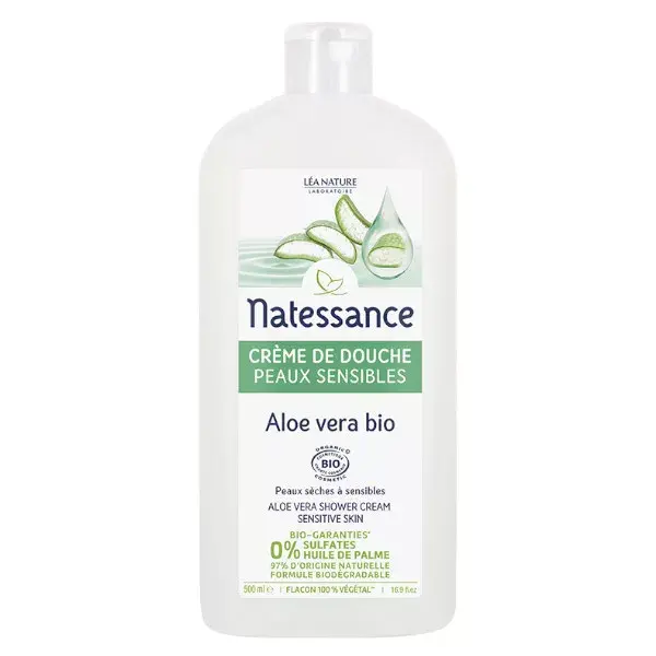 Natessance Crème de Douche Aloe Vera Peaux Sensibles 500ml