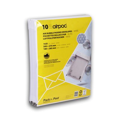 GPV Pack'n Post - 10 Pochettes bulles - 200 x 275 mm - bande de protection