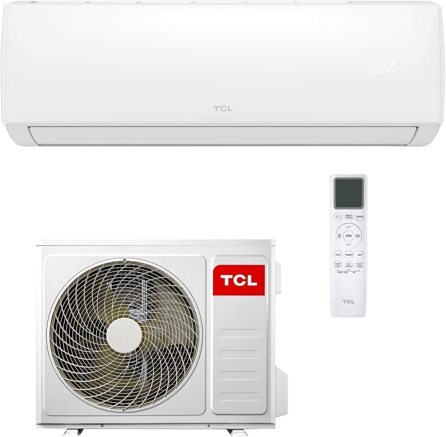 TCL BreezeIN P5 Split Klimaanlage 12000 BTU 3,4kW – Inverter AC mit WLAN, App-Steuerung, Gentle Breeze & Heizfunktion, Energieklasse A++