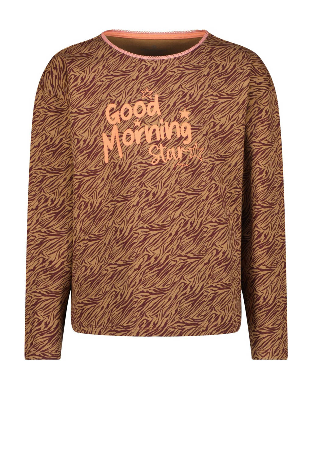 Vingino pyjama Welke met all over print rustiek bruin